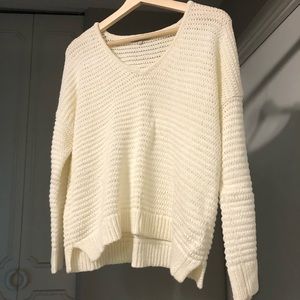 Loose-Knit Cream Sweater